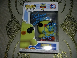DISNEY PIXAR TOY STORY 4 DUCKY FUNKO POP VINYL SIGNED REMARKED VALERIE LAPOINTE - Picture 1 of 8