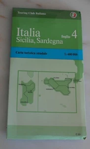 Carta Turistica Stradale - ITALIA : SICILIA, SARDEGNA  scala 1:400000 (T.C.I.) - Foto 1 di 2