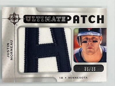 2009 Ultimate Collection Justin Morneau jumbo patch card #35/35 Twins - Image 1 of 4
