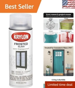 Elegant Frosted Glass Spray Paint - Fast Drying, 6 Ounce Can for Interiors - Picture 1 of 7