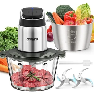 Ganiza Food Processor 2-Speed Food Chopper Meat Grinder with 8 Cup Stainless ... - Picture 1 of 8