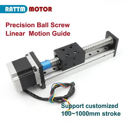 【IT】CNC Guida lineare Linear Slide Table Guide Rail 100mm + Nema23 Stepper Motor - Immagine 1 di 4