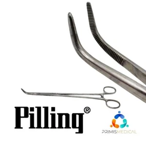 Pinza mezcladora Pilling 34-2603 dentada mandíbula recta DeBakey 9" - Imagen 1 de 4