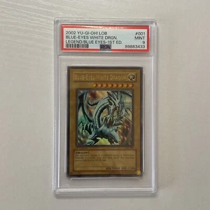 Yu-GI-Oh - PSA 9 1st Edition LOB-001 Blue Eyes White Dragon - North American - Picture 1 of 7