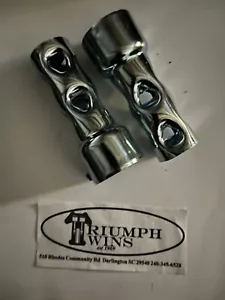 Baffle Universal for 1 3/4" Exhaust Pipes 4" in Length Pair (2) Harley , Triumph - Foto 1 di 1