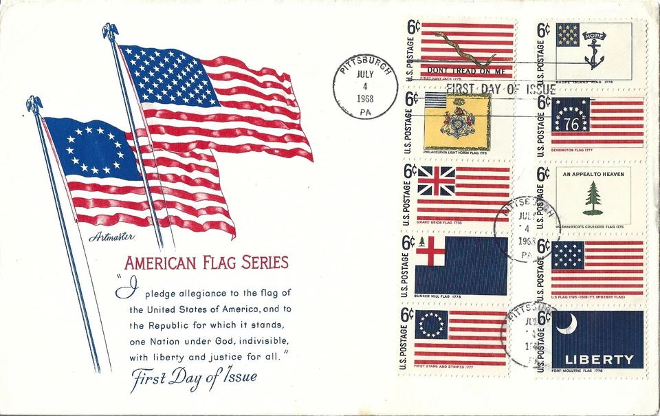 1968 FDC,  AMERICAN FLAG SERIES, ARTMASTER - Image 1 of 1