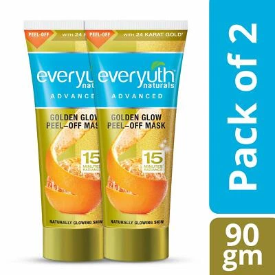Everyuth Naturals Advanced Golden Glow Peel-off Mask 90gm [Pack of 2]_ - Image 1 of 4