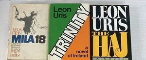 Leon Uris Books  Trinity Mila 18 The Haj hardcover w/dust jacket first editions - Picture 1 of 10