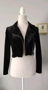 Jacket girls Knit Works color black Style Velvet Size 14 Girls Zipper Front New - Picture 1 of 12