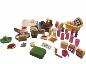 Lote Accesorios Barbie Vintage Años 90 Comida Rápida Palomitas Sushi Flor Cesta - Imagen 1 de 19