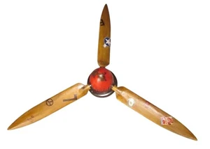 Nostalgie Retro Flugzeug Propeller 3-flügelig H 142 cm Luftraum Vintage Flügel - Bild 1 von 1