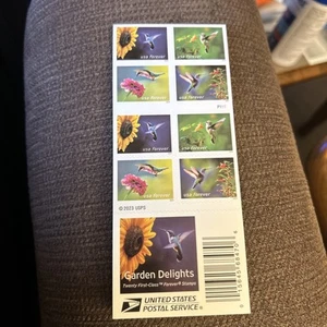 20 Forever US Briefmarken Garden Delights Kolibris Blumen USPS FV 14,40 $ - Bild 1 von 3