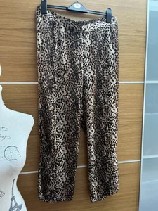 Joanna Hope Leopard Print Brown Trousers Size 18, π€π©Άπ€ - Picture 1 of 6