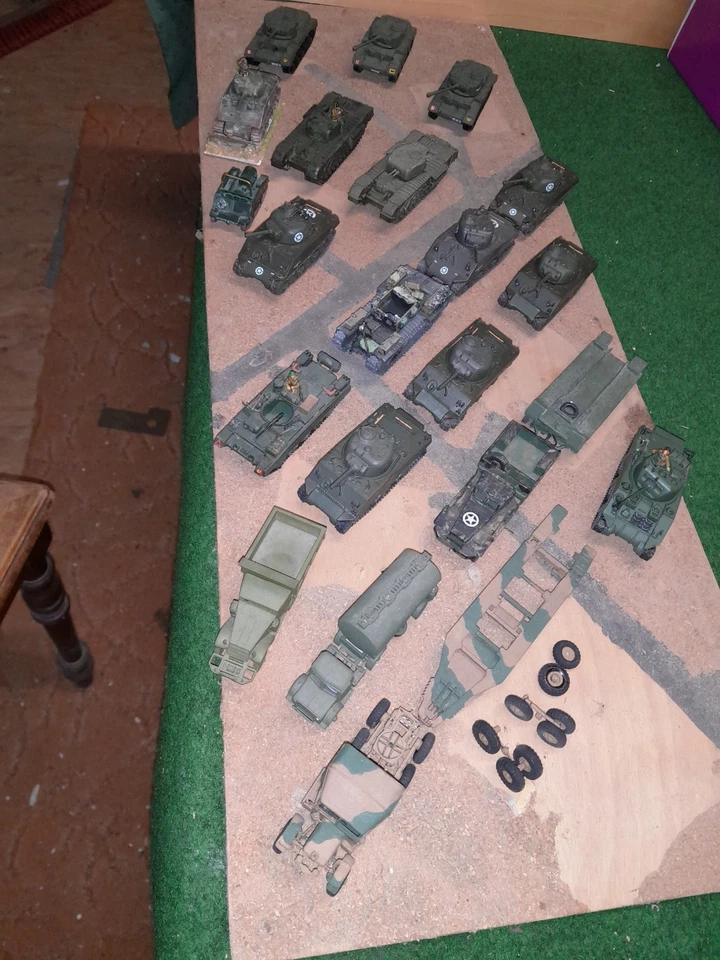 WW2 Konvolut GB Army Panzer LKW Abschlepppanzer  1 72 / 76 20mm bemalt gebaut - Bild 1 von 4