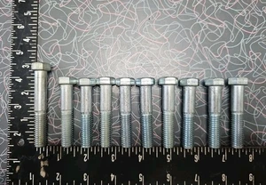 10 7/16-14 Hex Bolts Grade 5 Cap Screw Coarse Thread 10pcs 1x 2 3/4" & 9x 2 1/4" - Picture 1 of 4