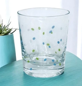 IKEA Poland GODIS MIX DOTS Multicolor Small Dots Retro Glass Tumbler - Picture 1 of 5