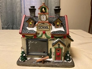 8" PORCELAIN SCHOOL HAPPY BIRTHDAY MISS JONES~2002 NORMAN ROCKWELL SAT EVE POST - Picture 1 of 5