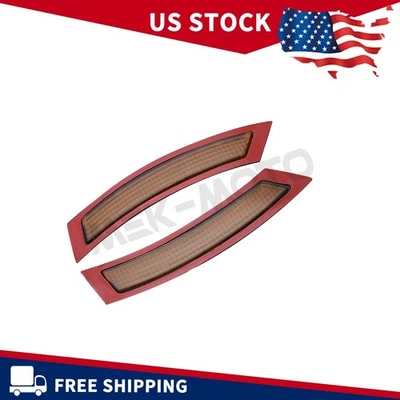 63147162314 For 2007-2013 BMW E92 E93 3 Series Front Bumper Reflectors L+R Amber - Изображение 1 из 4