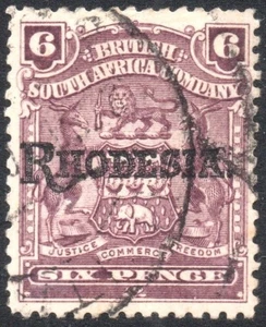 Rhodesia 1909-12 6d dull purple, SG.106c, fine used, cat.£13 - Picture 1 of 1