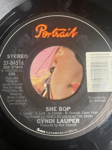 Cyndi Lauper – She Bop 45RPM VINYL NM 1984 Pic Sleeve - Picture 1 of 3