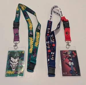DC Comics Joker und Harley Quinn Ausweis Abzeichen Halter Schlüsselband 2 Stück Produktbündel - Bild 1 von 7