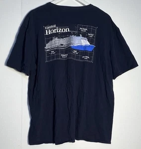 T-shirt manica corta Carnival Horizon adulto taglia 2XL blu navy - Foto 1 di 4