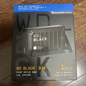 WD BLACK 1TB D30 Game Drive SDD External Solid State Drive For PS4 PS5 Brand New - Picture 1 of 4
