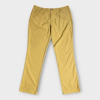 Puma Jackpot Golf Pants 38x33 5 Pocket Khaki Gold Performance Stretch Athleisure - Image 1 of 4