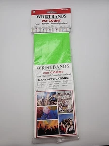 "NEW" Green Event Wristbands 250 Count Secure Waterproof Sequentially Numbered - Picture 1 of 1