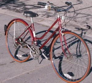 SCHWINN WORLD TOURIST 53 cm Road Bicycle 10 speed Maroon tuned  - Picture 1 of 2