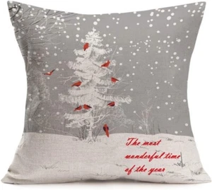 Der Zweig Kissenbezüge Weihnachten Home Dekoration Kissenbezug 18" x 18" (grau) - Bild 1 von 1