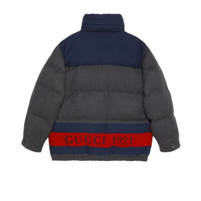 Authentic Men's Gucci Interlocking G Wool Down Puffer Coat Jacket XL New $4400 - Image 1 of 4