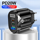 58W USB C Charger Plug 3-Port PD 3.0 GaN Type C Fast Charging Wall Power Adapter