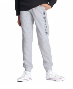NEW!! Spyder Boy's Heather Gray Jogger Pants Size XS 5/6 - Picture 1 of 5
