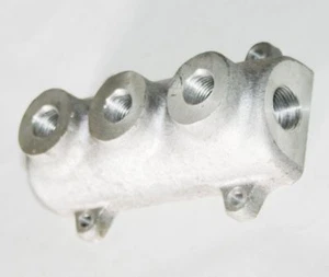 3 Carb Fuel Block Unpolished Flathead Stromberg 97 Hot Rod Kustom Rat 94 - Picture 1 of 5
