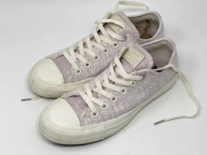 Converse Chuck Taylor All Star Low Damengröße 7 rosa strukturierte Schuhe Sneaker gebraucht, in einwandfreiem Zustand - Bild 1 von 13