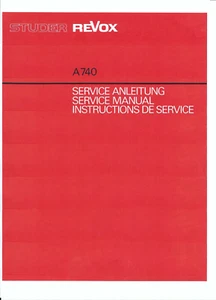 Revox  Service Manual für A 740 mehrsprachig Copy - Picture 1 of 1