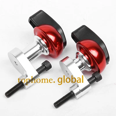 Par rojo izquierdo derecho deslizadores de cuadro CNC para Yamaha YZF R6 2006 2007 Foto 1 de 3