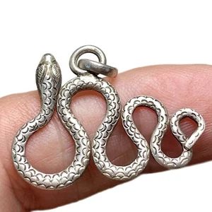 Colgante serpiente vintage LUX, plata de ley, renacimiento egipcio - Imagen 1 de 3
