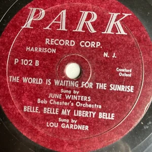 10" 78 RPM-Lanny Ross-Because Of You/Toby Deane-Shanghai/Park Record Corp. P102 - Imagen 1 de 4