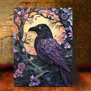 Mystic Raven Wall Art Canvas Unframed/Framed - Picture 1 of 7