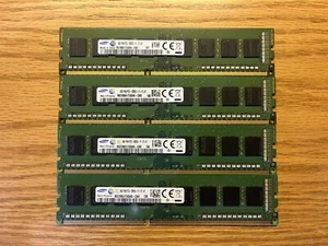 Lot of (4) 4GB Samsung PC3-12800U DDR3-1600 Desktop RAM Memory | 16GB Total - Picture 1 of 3