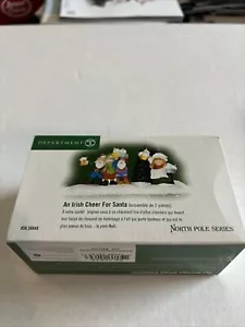 Vintage Dept 56 #56848 North Pole Series AN IRISH CHEER FOR SANTA Set of 2 - Picture 1 of 13