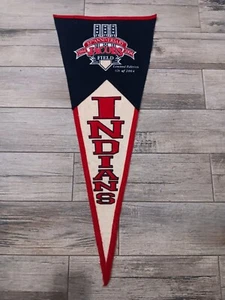 HUGE RARE 626 /2004 CLEVELAND INDIANS JACOBS FIELD ANNIVERSARY 17X40 PENNANT - Picture 1 of 6