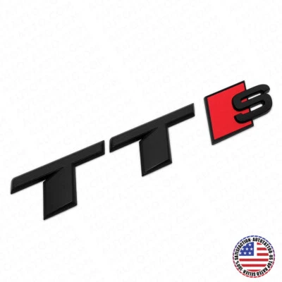 Audi TT S Matte Black Rear Letter Tail Nameplate Trunk Emblem Badge Sport - Image 1 of 4