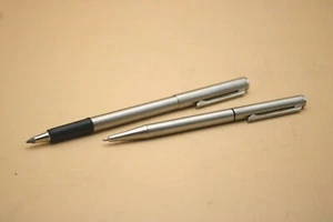 Senator Schreibset 2x Kugelschreiber Silber Bleistift Rollerball Pen mit Hülle - Bild 1 von 8