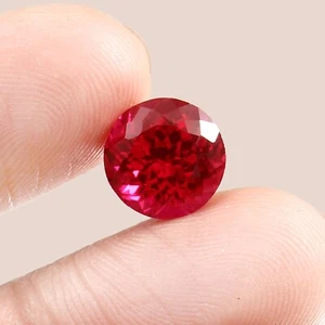 7x7 MM - Wonderfull Natural Flawless Mozambique Ruby Loose Round Gemstone Cut - Picture 1 of 4