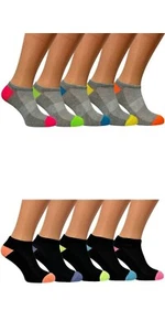 Ladies Sports Trainer Liners Ankle Low Cut Socks with Arch Support & Mesh Vent - Picture 1 of 3