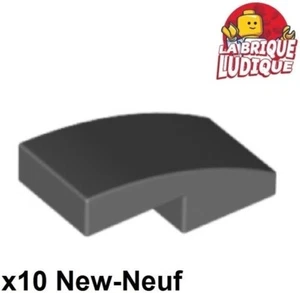 Lego 10x Slope Curved Dark Bluish Gray 1x2 11477 New - Picture 1 of 1
