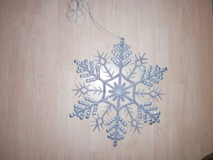 Ikea Glitzerstern Weihnachtsstern Schneeflocke zum Aufhängen fürs Fenster - Bild 1 von 8